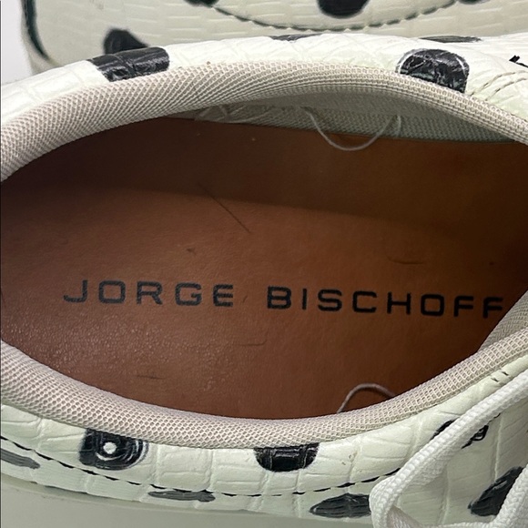 Jorge Bischoff Crystal White/Black Polka Dot Sneakers Shoes **Size 37/US 6**🌺🌺 - Picture 7 of 11